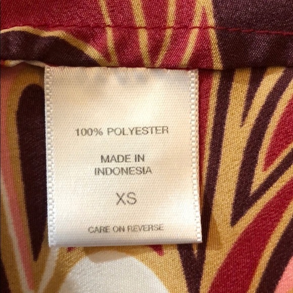 NYC Sleeveless Blouse Vneck Women Size XS Tier Layer Spring Summer Retro Orange - Picture 8 of 8